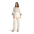 Checkered Kota Doria Patchwork 3 piece co-ord set with inner top