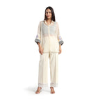 Checkered Kota Doria Patchwork 3 piece co-ord set with inner top