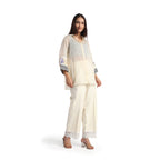 Checkered Kota Doria Patchwork 3 piece co-ord set with inner top