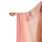 Checkered Kota Doria Patchwork 3 piece Anarkali kurta set with pant and dupatta
