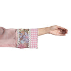 Checkered Kota Doria Patchwork A-Line Long Kurta with Pants